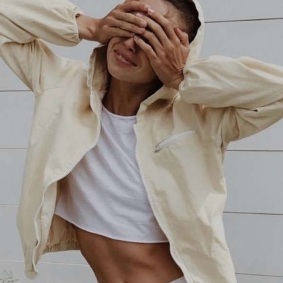 Light yellow John Gait Brandy Melville Bomber Jacket - Picture 2 of 7